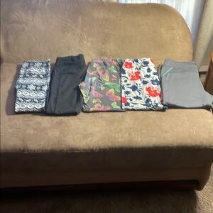 Tek Gear Black and Gray Leggings with Stretchy Comfort